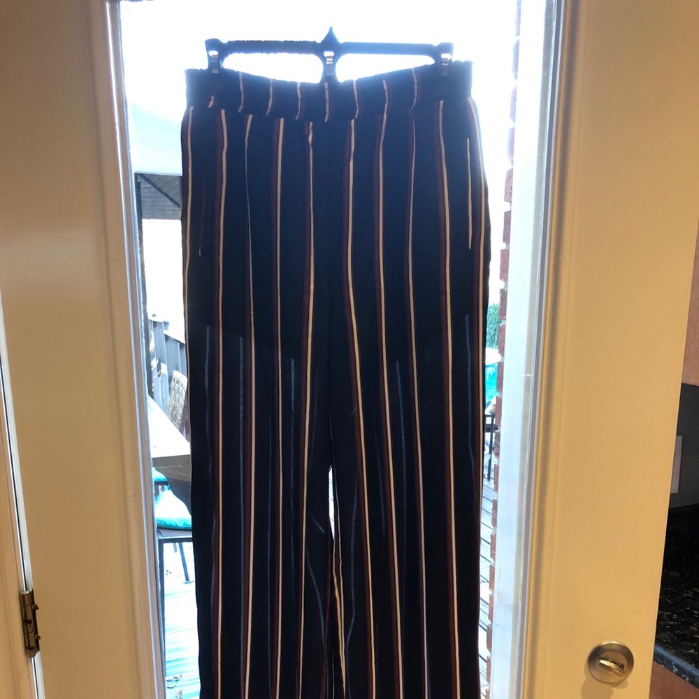 High-wasted palazzo style pants
